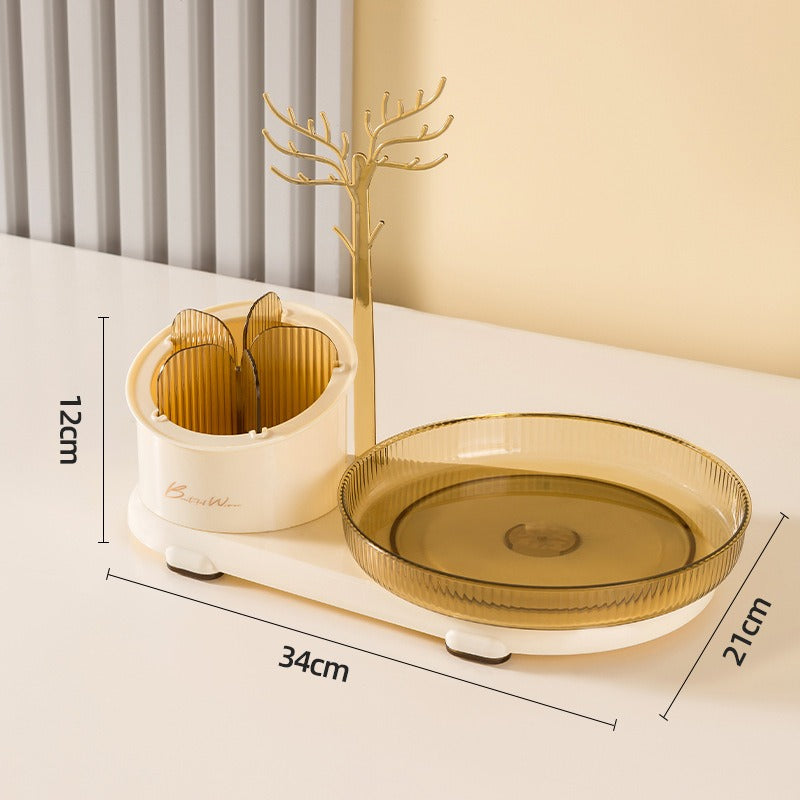 Cosmetic rotating storage rack