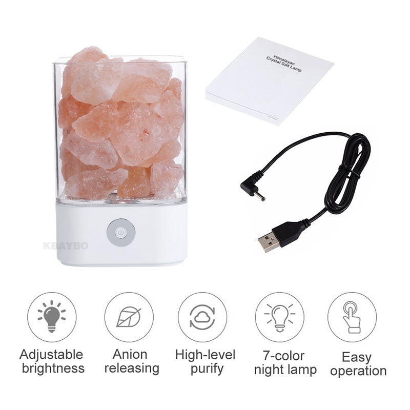 USB Himalayan LED Salt Lamp